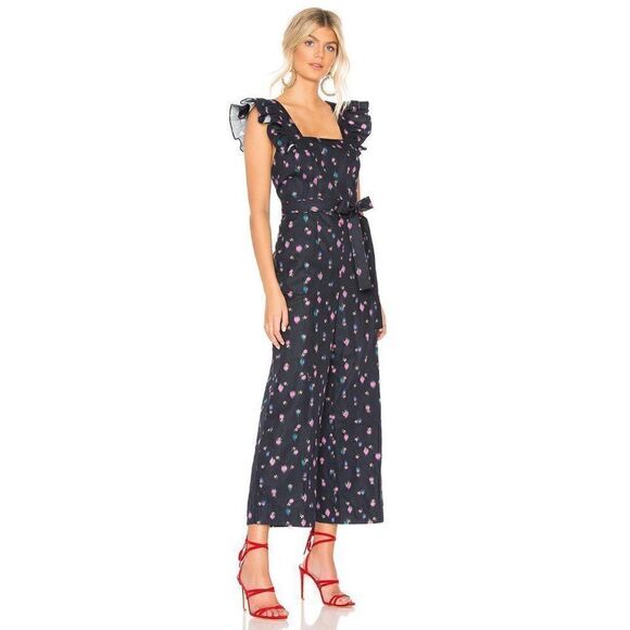 NEW Rebecca Taylor Farren Flutter Sleeve Jumpsuit - Picture 1 of 9